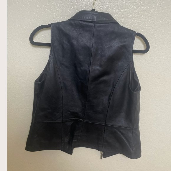 ⭐️ Lambskin Leather Jacket Zip Rock Grunge Country Hipster Boho Chic Hip Jacket - Picture 5 of 5